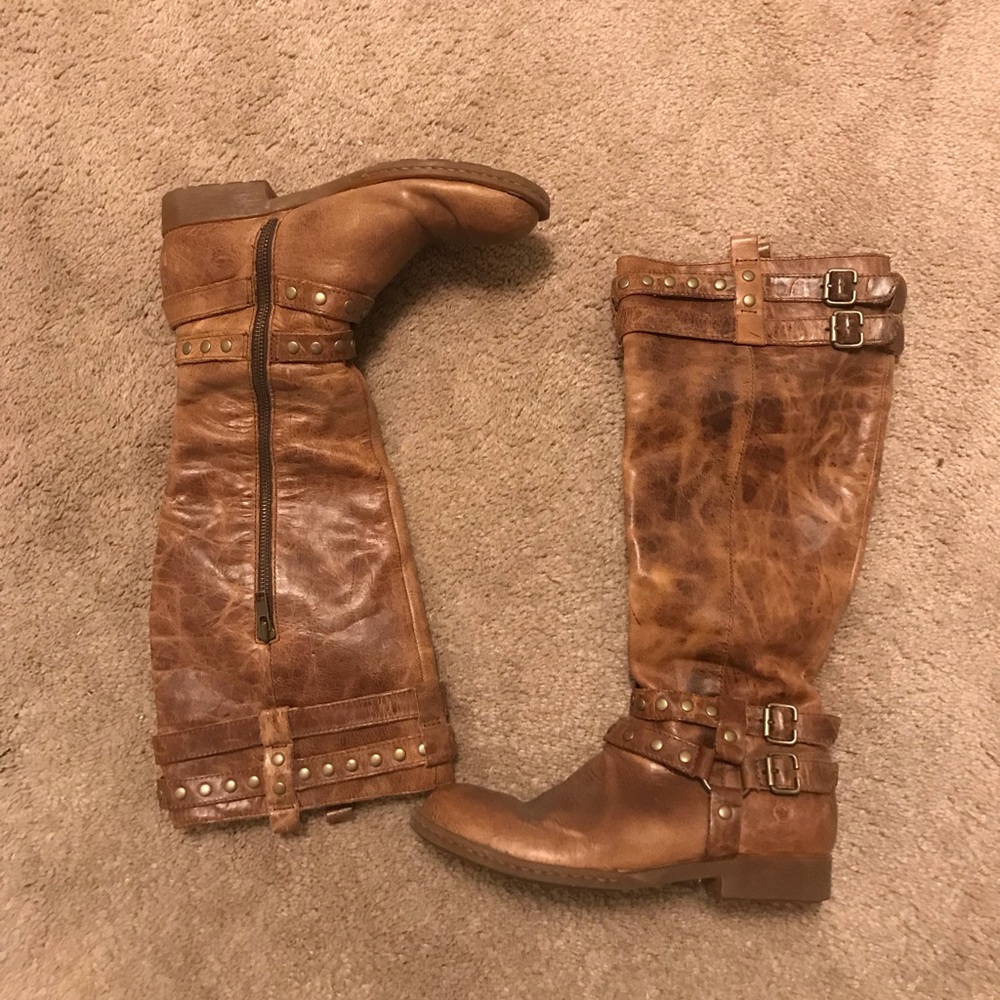 Born Distressed Knee High Boots